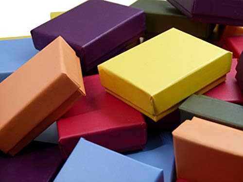 N'icepackaging-100 QTY razne mat boje uvezeni pamuk ispunjen privjesak nakit kutije - za privjeske/naušnice/Zippos/Collectables