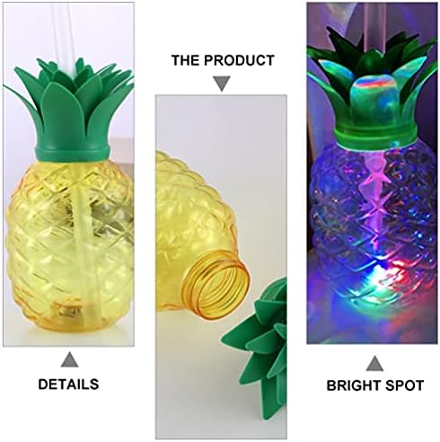 3pcs svjetlo na čašice LED ananas šalice sa slamom svjetla Ananas Tumbler Phirling Cup za pića