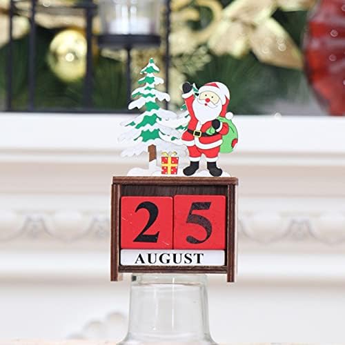 Božić drveni DIY Ornamenti kalendar odbrojavanja Stari snjegović Božić ukrasi ukrasi pokloni Pan Ornament