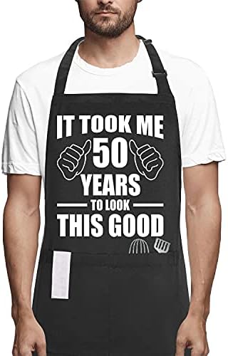 PotalkFree 50. rođendanski pokloni za žene muškarci, smiješne kuharske pregače sa džepovima