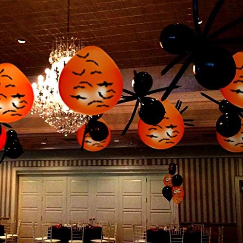 50 paketa Halloween BATS LED svjetlo se osvjetljavaju okrugle balone. Premium lateks. Svjetla