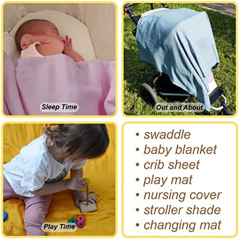 TrurryCub Muslin Swaddle deke - svilenkasto mekano prekrivač za djevojke, lagane i prozračne svuda