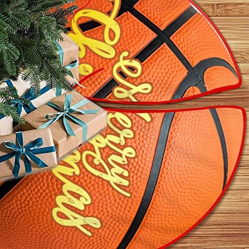 Sretan božićni košarkaški suknje drvene suknje 48 inča personalizirani košarkaški tim poklon Xmas ukrasi