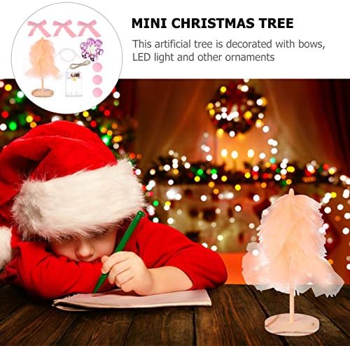 Veemoon 1 Set Light m Tablet Bow ukras Xmas Kids Tree za božićni mini LED ornament ukrasi blistavi ukras