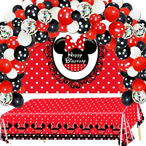 Crvena pozadina miša zalihe za rođendanske zabave miša rođendanske dekoracije za 1st 2nd 3rd