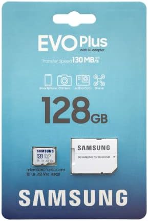 Samsung 128GB SDXC Micro EVO Plus memorijska kartica sa adapterom radi sa Samsung telefon A22,