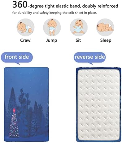 Zvjezdani šumski tematski posteljini, prenosivi mini listovi krevetića meki i prozračni krevet za bebe-baby