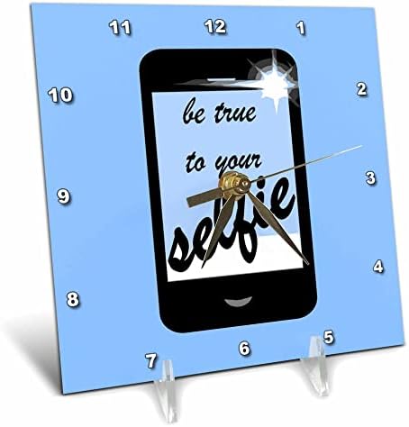 3dRose budite vjerni vašim aplikacijama za fotografije za pametne telefone-stoni satovi
