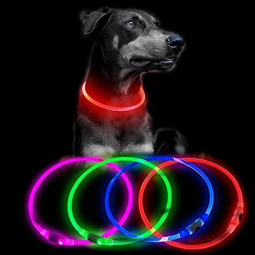 Domagiker Light up ovratnici - punjivi ovratnik za pse, TPU sastavljani paski ovratnik za pse svetla za pse