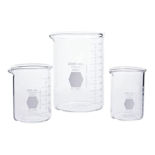Kimax 14005-600 čaša teška čaša sa niskim oblicima sa dvostrukim kapacitetom, 50-500ml interval diplomski