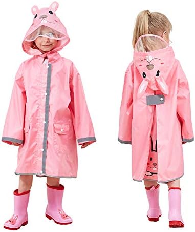 Ssawcasa Rain Poncho Kids, Toddler Poncho s kapuljačom, kaput od kišne jakne, 3D crtana dječja kišna odjeća za