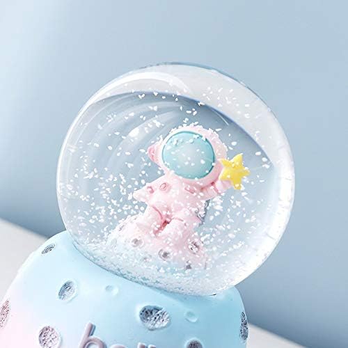 N / A Crystal Ball Astronaut Statue Music Box Paflake Light Ball Resin figurice Crafts Art Home Decoras