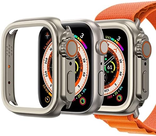 Amband 3 u 1 metalni slučaj kompatibilan sa Apple Watch serijom 6/5/4 SE2 40mm, W1 Čvrstog branika zaštitnik [Pretvaranje