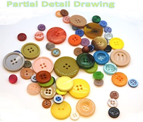 CLYAILC obrtni tasteri različitih gumba za miješane smole u boji, razne veličine Craft Wivening Diy Kids