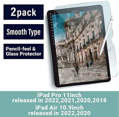 Elecom 2-Pack olovka-Feel staklo Zaštita ekrana za iPad Pro 11-inčni iPad Air 10.9-inčni Anti-Glare Film
