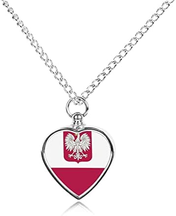 Poljska Zastava Orao urna za kućne ljubimce ogrlica kremiranje srce privjesak spomen uspomena nakit za pse