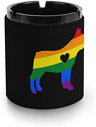 Rainbow BulldDog Hearbeat kožne cigaretne cigarete pepeljara Ash Holder Prijenosni desktop pušenje pepela
