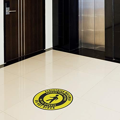Pješaci za šetnice na katu Žuti anti-klizni okrugli oblik Poslovni industrijski znakovi Naljepnice
