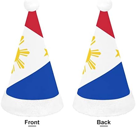 Filipini zastavu pliš Božić šešir Naughty i lijepo Santa kape sa pliš obodom i Comfort Liner Božić ukras