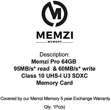 MEMZI PRO 64GB SDXC memorijska kartica za Fujifilm FinePix XP100, XP90, XP80, XP70 digitalne kamere-klasa