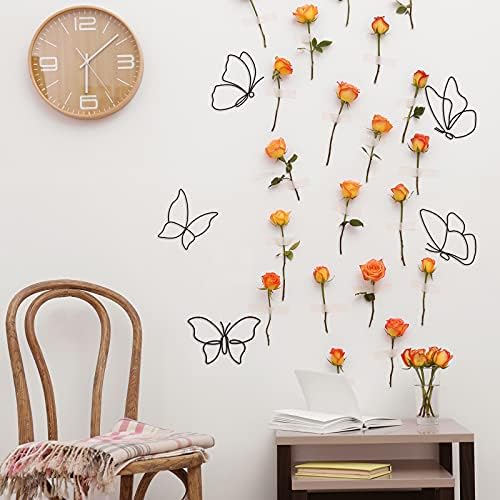 HotOp 6 komada Metalni leptir zid zidni umjetnički metalni zidni viseći, ukrasi zidni dekor leptir zidne naljepnice