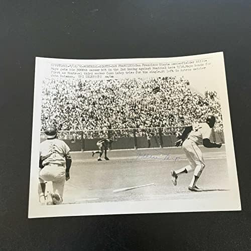 1970. Willie možda 3.000. hit potpisao je originalnu žičnu fotografiju sa COA - autogramiranim MLB fotografijama