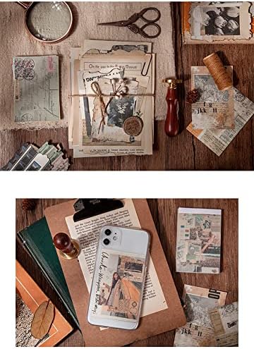 Keaziu 100 listova Vintage Scrapbook Paper Mini antikni DIY materijal papir Estetski ukrasni