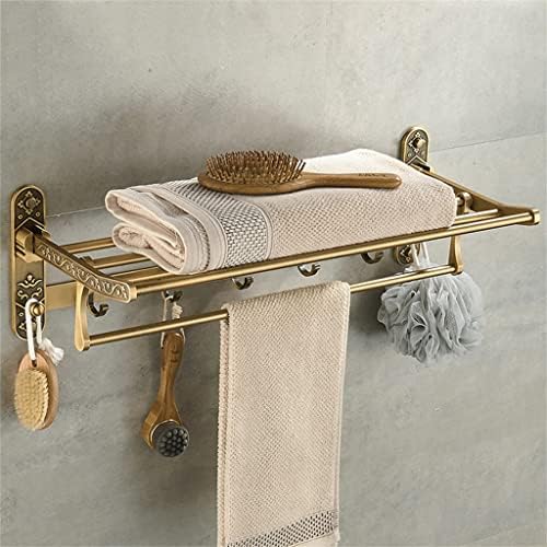 JFuyjk nokte Free sklopivi antikni mesingani nosač ručnika za kupatilo Aktivni kupatilo držač ručnika