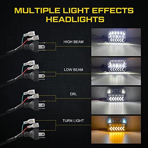 H6054 LED farovi 5x7 7x6 150W tačka 500% svijetla prednja lampa protiv odsjaja DRL žmigavac Hi