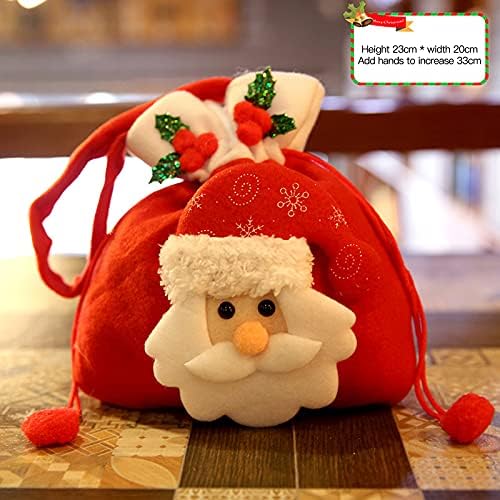 08WLBP Božićne ukrase bombonske torbe vrlo su pogodne kao zabavne poklone i ukrase božićnog drveća