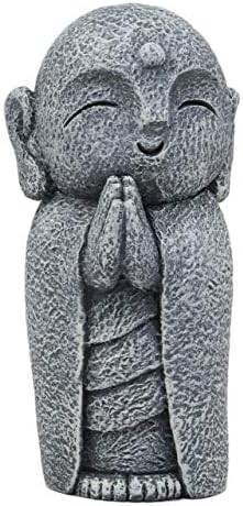 Ebros japansko sretan JIZO monah sa rukama prikladan u molitvi mini statua 4,5 visoki bodhisattva