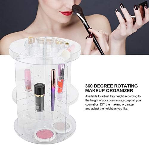 Organizator šminke, elegantan 360-stepen transparentni kozmetički štand, lak za nokte za nokte za četkicu