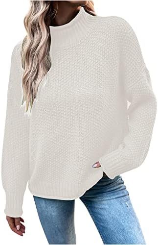 Ženska turtleneck pletene džemper pulover 2022 zimski dugi rukav labav duksev dukserište čvrste