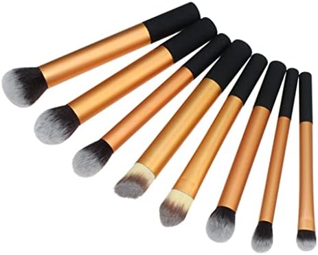 Liruxun 8 zlatna aluminijska cijev za šminku Postavite kompletne četkice za bljeskalice