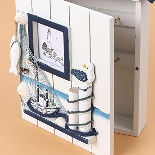 Hemoton mediteranski stil ključ kabine za drvo Nautički stil Zidni drveni HOLDER HOLDER Storage
