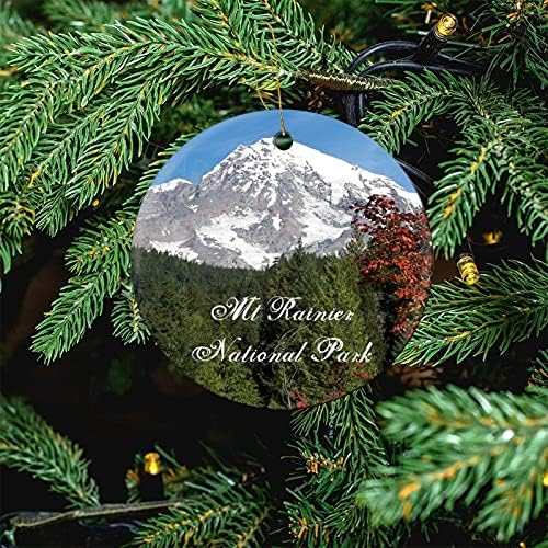 Mount Rainier Nacionalni park ukrasi keramički ukrasi Božić vjenčanje tuš poklon za godišnjicu vjenčanja
