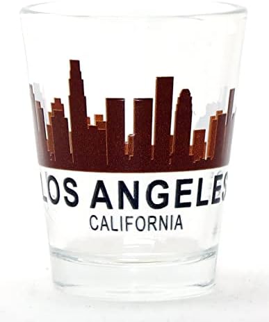 Los Angeles California Sunset Skyline Shot Glass