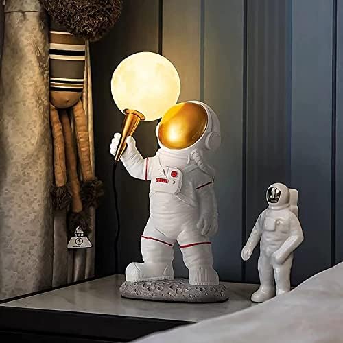 ISSPTYB Astronaut stolna lampa 16 Spaceman lampa za noćni ormarić 3D Mjesečeva stolna lampa za dječiju sobu dječija