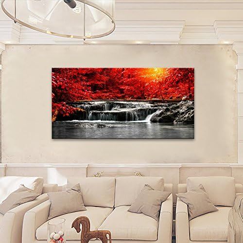 Canvas Wall Art 1 panel Framered Prints Art Red Waterfall Wall Art Decor Landscape slika Print na platnu