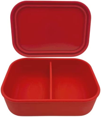 FSE silikonska Bento kutija posuda za ručak, 2 pretinca, bez BPA, otporna na curenje, sigurna