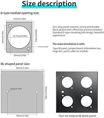 Qianrenon D-Tip Spojnica za montiranje na ploču, USB3. 0 do tipa C ženski-ženski panel fiksni prolazni