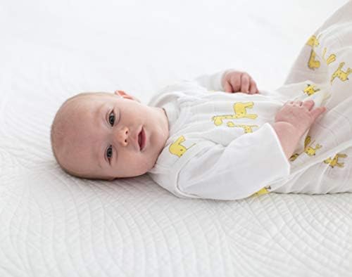 SwaddleDesigns pamučna Muslin vreća za spavanje, mama & beba žirafa, žuta, velika 12-18 mjeseci, nosivo