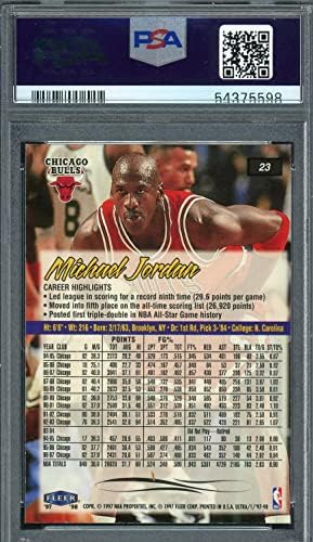 Michael Jordan 1997 Fleer Ultra košarkaška kartica 23 Ocjenjina PSA 9