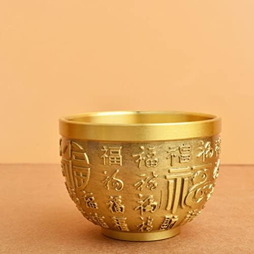 VeeMon 14mm Bowl Copper Fortune Bowl Kines Feng Shui Basin Basen Desktop Bowell Coin Privucite