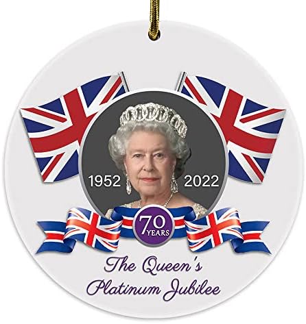 Elizabeth II Queens Platinum Jubilee Suveniri Ornament CHEVERSAKE keramika, koji sadrži njenu