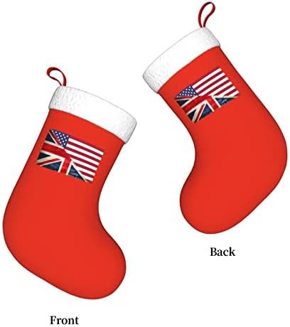 TZT američka zastava i vintage britanske zastave Božićne čarape, Xmas Holiday Party pokloni za obiteljske