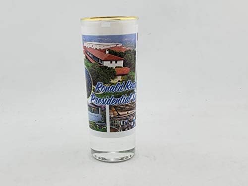 Reagan Library California State Souveniur 2 Oz Shooter Glass - Tequila Cocktail Whisky Vodka Home Bar party