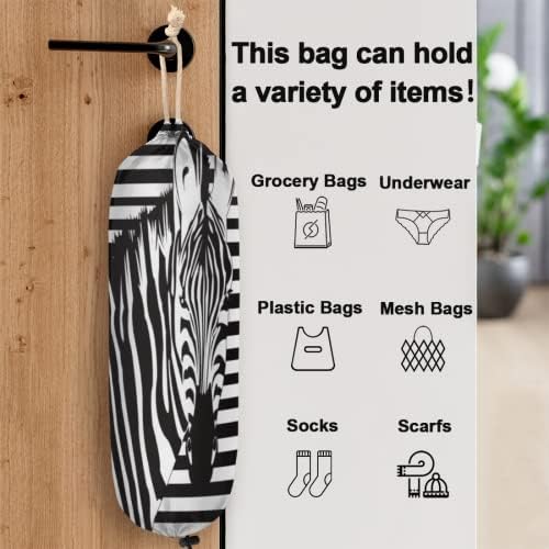Zebra Animal Stripe apstraktni uzorak plastična torba držač za zidne torbe Organizator vrećica za smeće