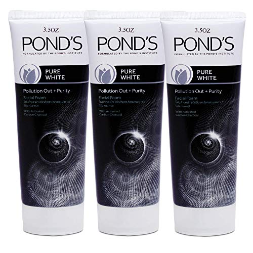 Pond's Pure White Pollution Out facial Foam sa aktivnim ugljem-3.52 Oz / 100 g x 3 pakovanje