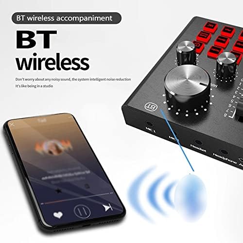 YTYZC V8 Plus Live Sound kartica za Streaming 15 efekata USB Audio mikser za mikrofon uređaj za izmjenu